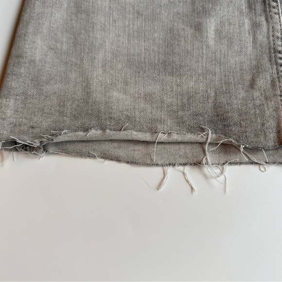HUDSON Women's Vivid Denim Raw Hem Mini Skirt Gray SZ 25 - Picture 2 of 14